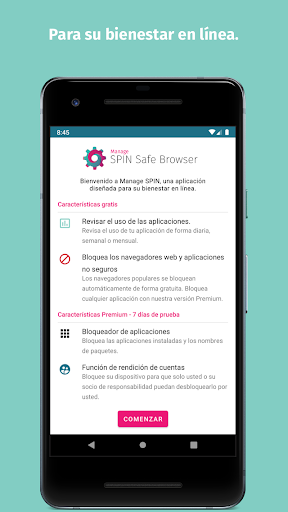 Vista previa de la aplicación