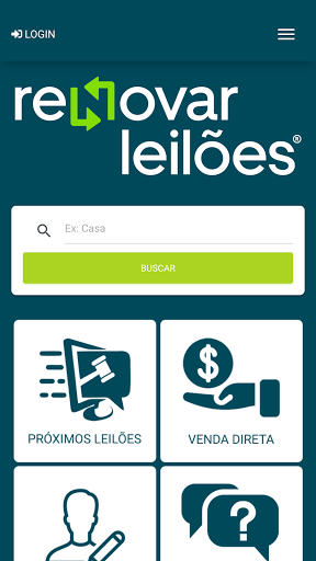 Android application Renovar Leilões screenshort