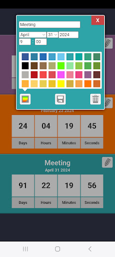 Screenshot of Countdowns for Events
