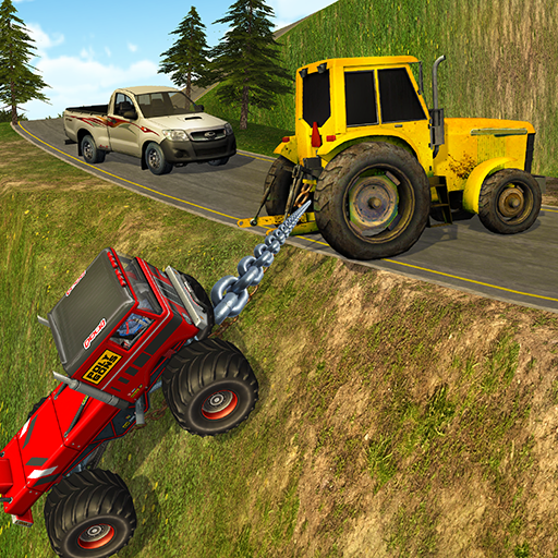 Offroad Tractor Pulling Driver Logo