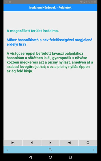 Irodalmi Kérdések - Feleletek Screen 3