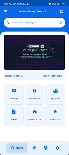 Central University of Kashmir Screen 3