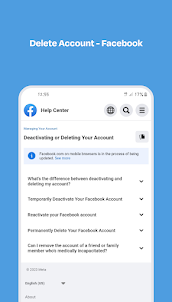 Delete Account - Facebook