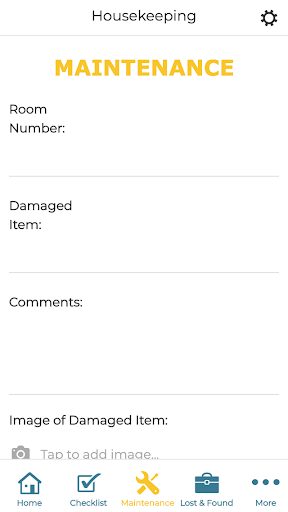 Housekeeping Checklist Screen 3