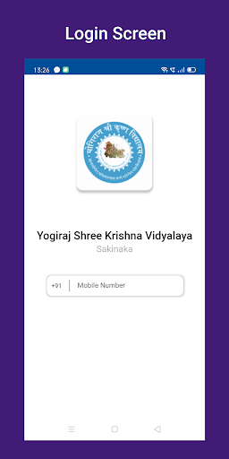Android application Yogiraj Shree Krishna Vidyalay screenshort