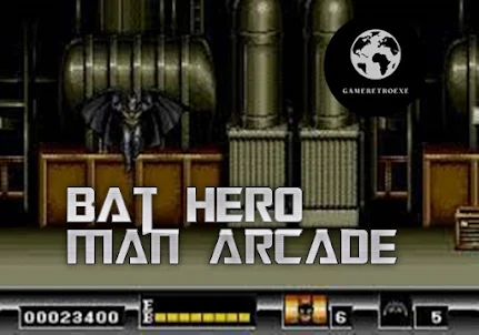 Homem herói morcego retro