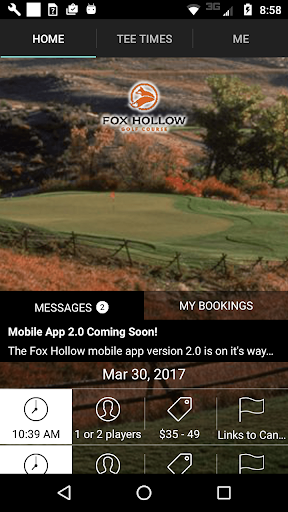 Android application Fox Hollow Golf Tee Times screenshort