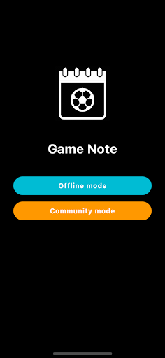 Android application Game Note screenshort