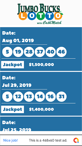GA Lottery Results Screen 2