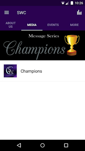 Suwanee Worship Center App Screen 2