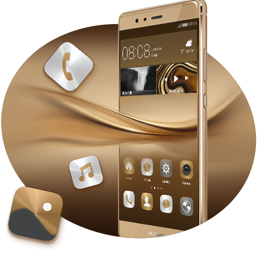 Theme for P8 & P10 Gold Wallpa 1.0.1 Icon