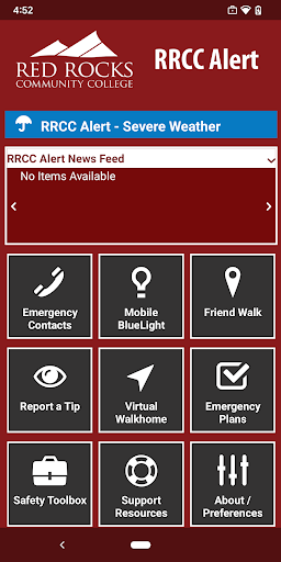 Android application RRCC Alert screenshort