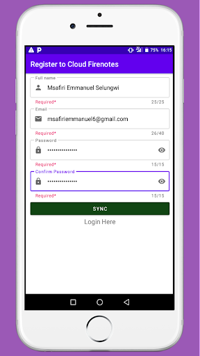 Cloud Firenotes Screen 3