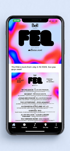 Android application Festival d'été de Québec screenshort