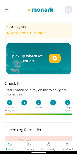 Android application Monark screenshort