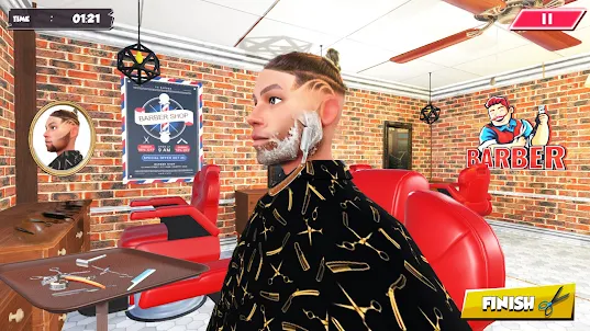 Barber Shop Hair Tattoo Cut 3D