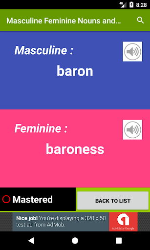 Masculine Feminine Nouns Quiz