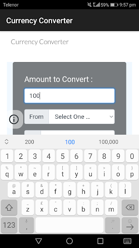 Currency Converter Screen 2
