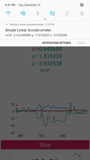 Simple Linear Accelerometer Screen 2