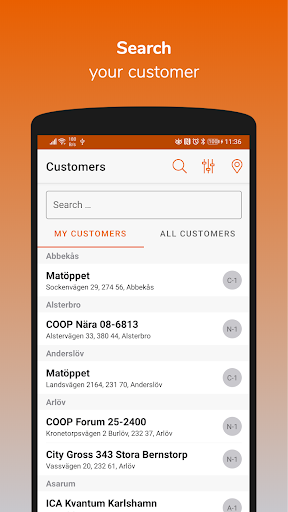 Android application Genero Sales Challenger screenshort
