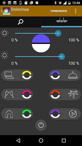 Android application SiglLichtApp screenshort