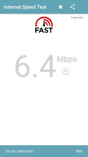 Internet Speed Test Screen 2