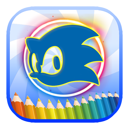 Blue Hedgehogs Coloring.