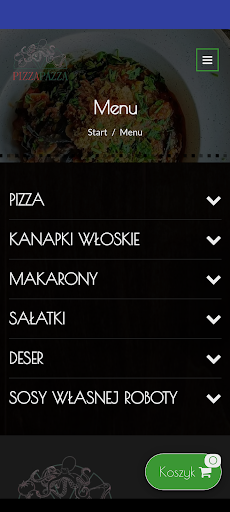 Android application Pizza Pazza screenshort