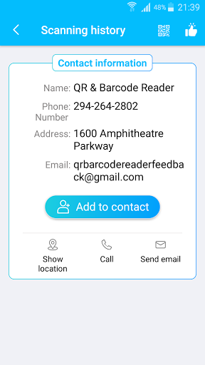 QR Code & Barcode Reader Screen 2