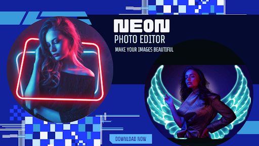 Android application Neon Photo Editor screenshort