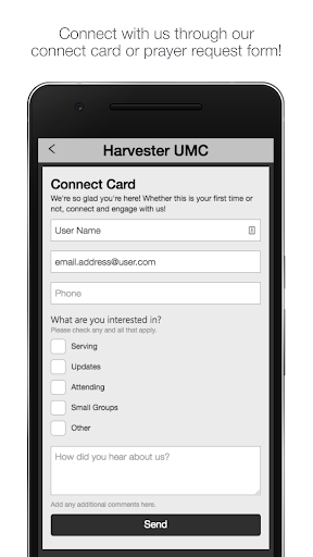 HarvesterUMC Screen 2