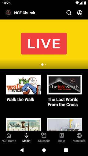 The NCF Church App Screen 2