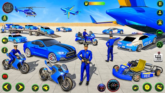 Police Plane Transporter Game Screenshot