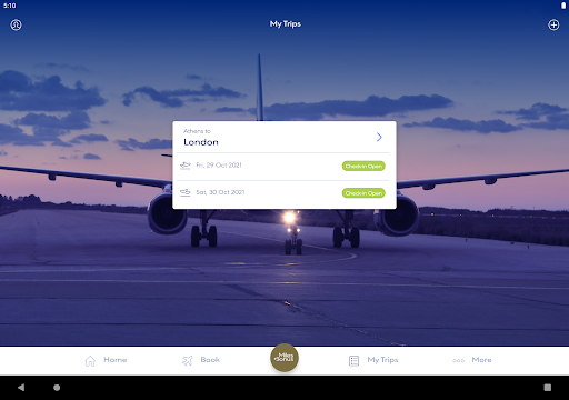 Screenshot of Aegean Airlines