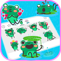 Cute Doodle Frog Emoji Stickers