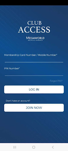 Android application Club Access screenshort