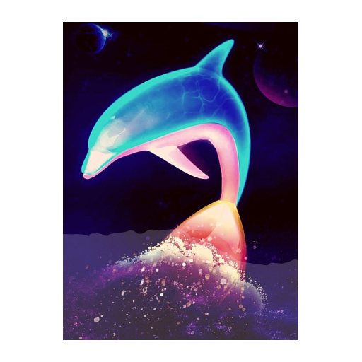 whale and dolphin Wallpaper logo