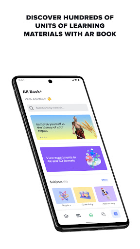 Android application AR book-lessons,tests,exercise screenshort