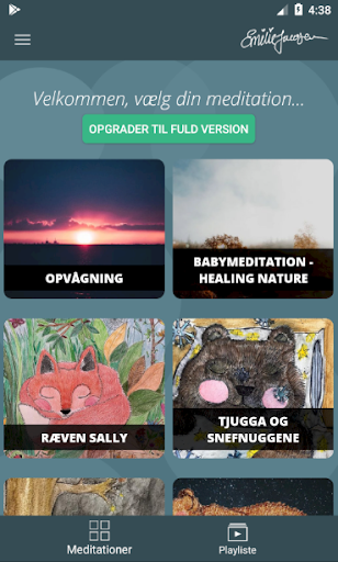 Android application Emilie Jacobsen Meditationer screenshort