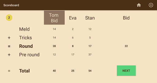 Pinochle Screen 3