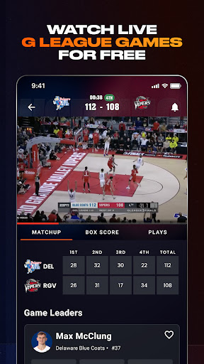 Android application NBA G League screenshort