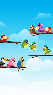 鳥の色の並べ替えパズルスクリーンショット 6