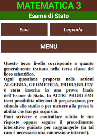 Android application MATEMATICA 3 screenshort