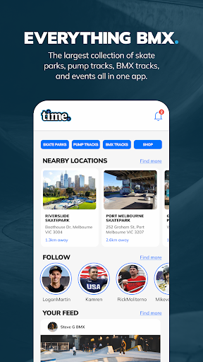 Android application TimeBMX screenshort