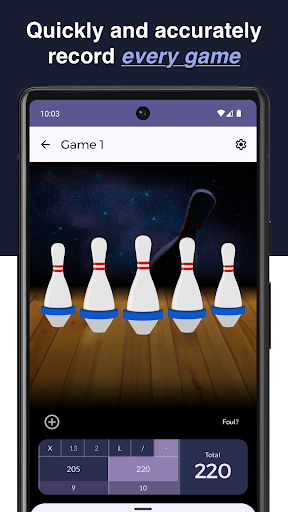 Android application Approach, for 5 Pin Bowling screenshort