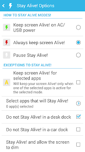 Stay Alive! Keep screen awake Screenshot