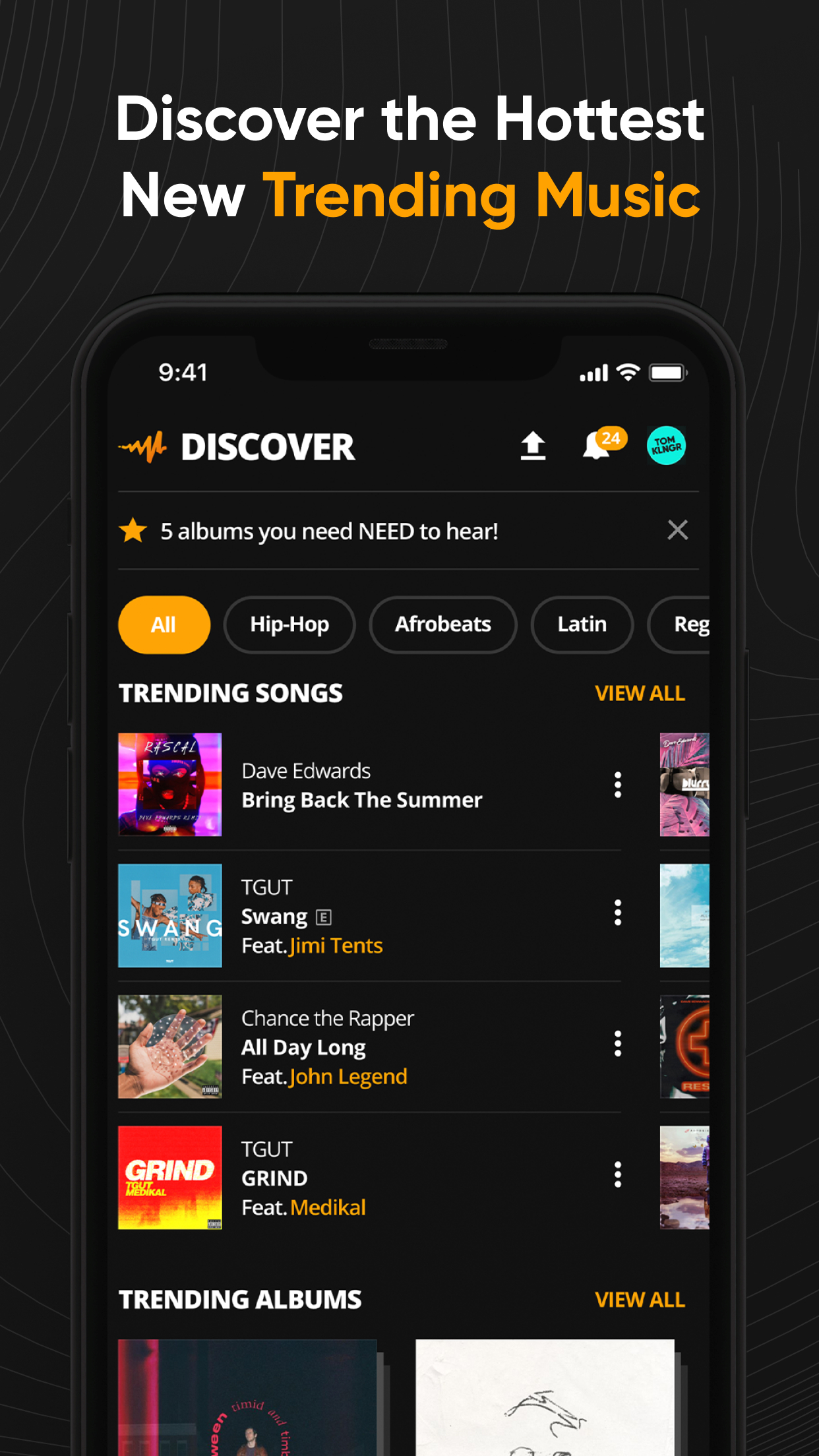 Android application Audiomack: Music Downloader screenshort
