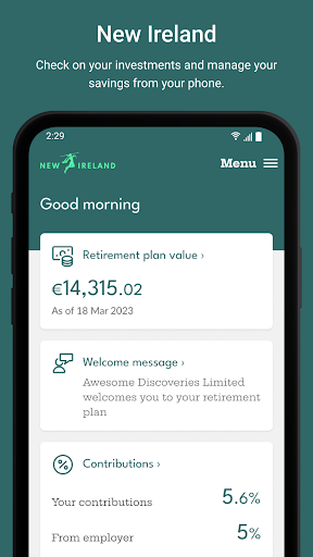 Android application MyPension365 screenshort