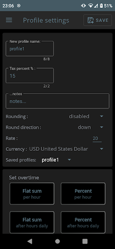 Android application Time Calculator - Time Card screenshort