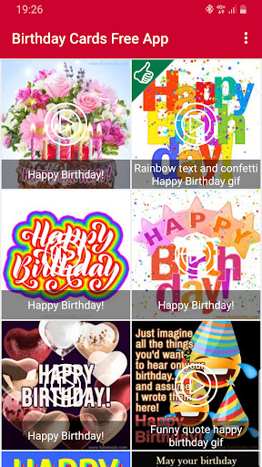 Happy Birthday Cards App Screen 2